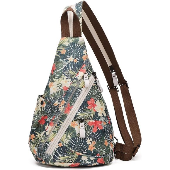 Women Casual Small Canvas Sling Crossbody Shoulder Backpack main image 6